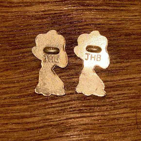 2 QTY JHB BUTTONS DALMATIAN PUPPY DOG METAL SHANK NOVELTY EMBELLISHMENT - Picture 3 of 3